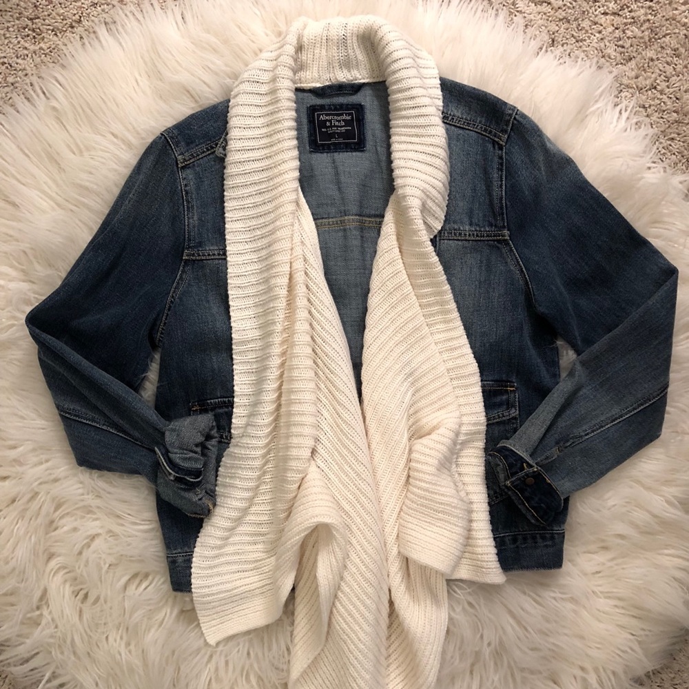 Abercrombie Sweater Front Denim Jacket